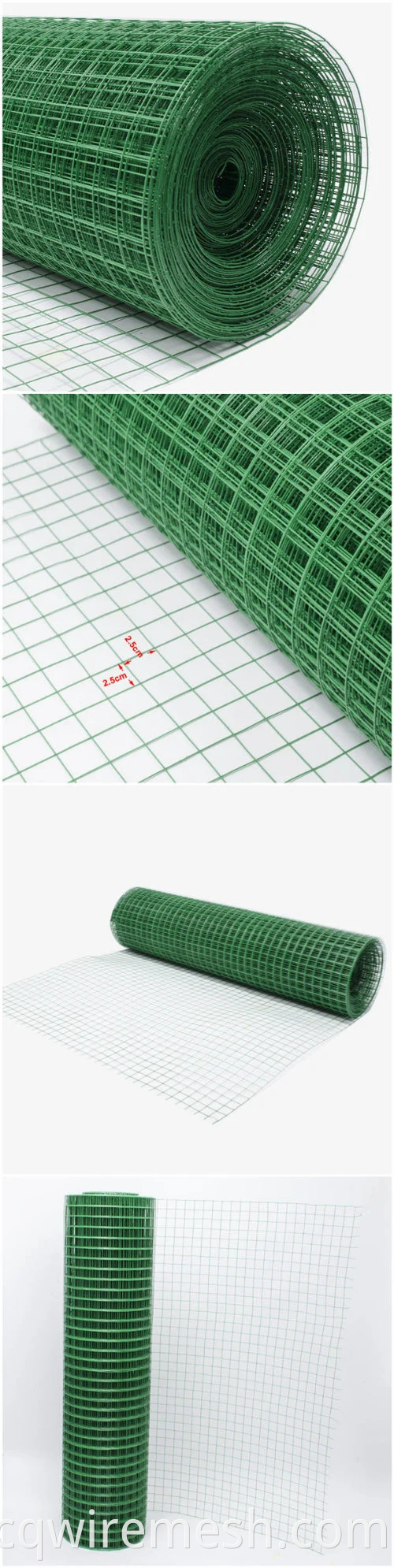 Amazon Ebay Choice PVC Coated Galvanized Hole 1X1 Inch Welded Wire Mesh Fencing (WWMF)